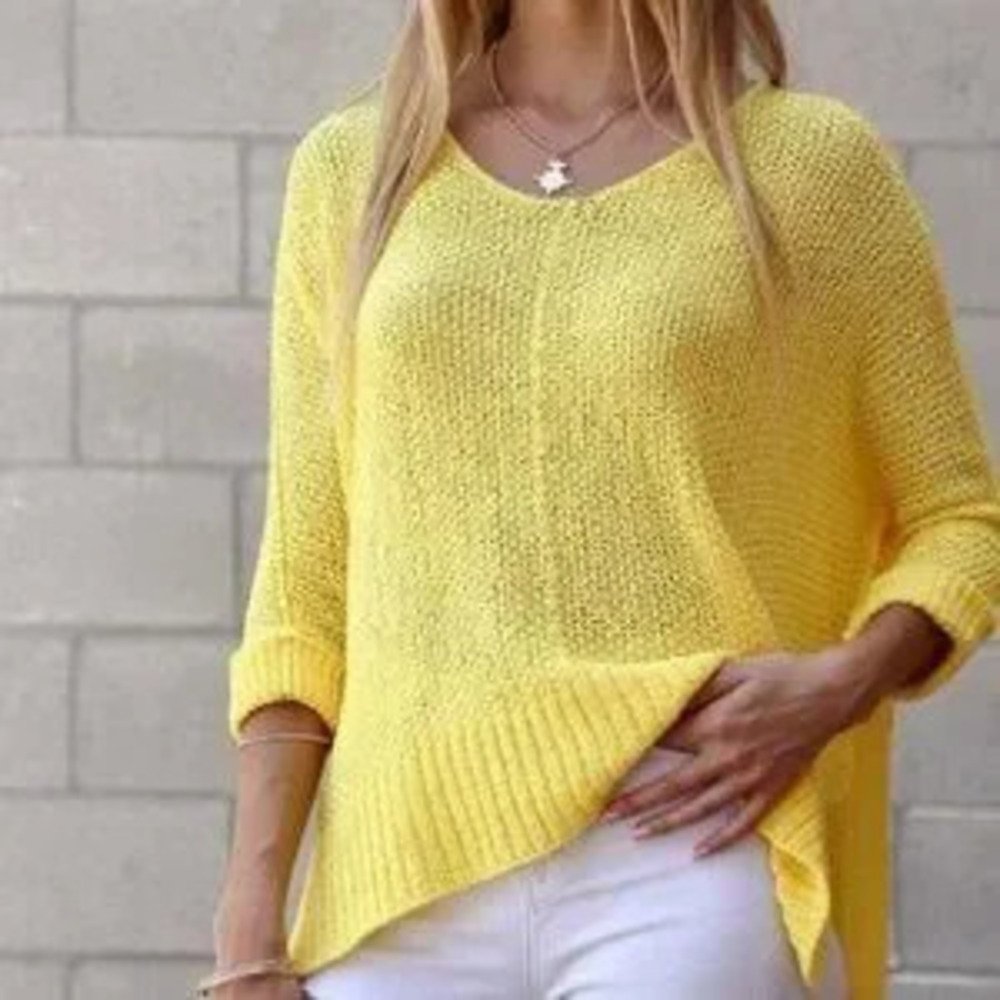ZARA Light Knit yellow Top